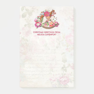 Viktorianisches Vintages Rockhorn Weihnachten Post-it Klebezettel