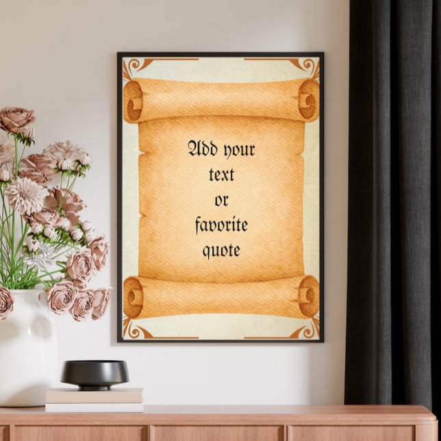 Viktorianisches Vintages Scroll Poster für  Text (Von Creator hochgeladen)