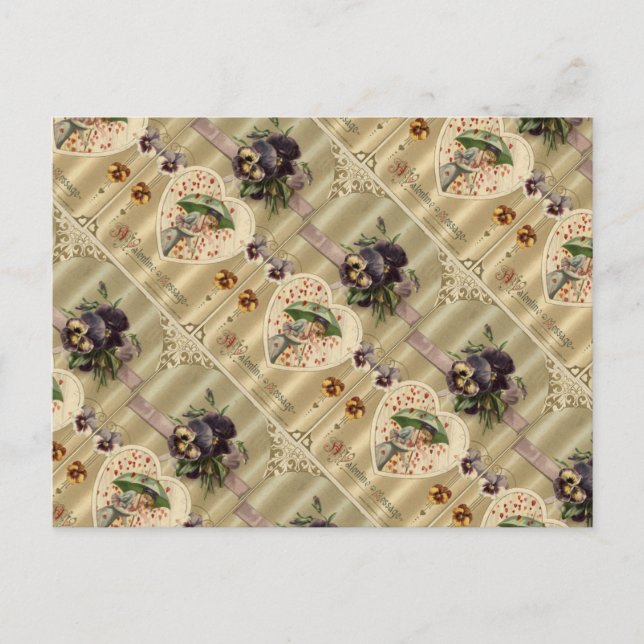 Viktorianisches Vintages Valentine Postkarte (Vorderseite)
