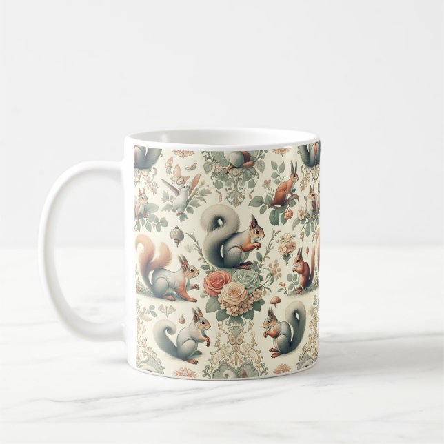 Viktorianisches Wald Eichhörnchen Tapestry Kaffeetasse (Links)