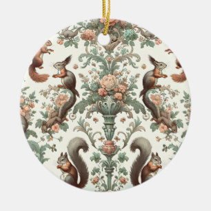 Viktorianisches Wald Eichhörnchen Tapestry Keramik Ornament