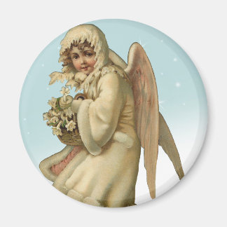 Viktorianisches Weihnachtsangel Girl Magnet