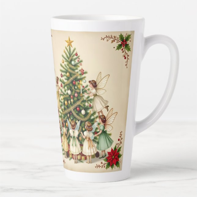 Viktorianisches Weihnachtsfeen-Treffen Milchtasse (Rechts)