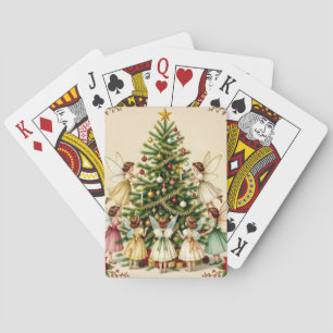 Viktorianisches Weihnachtsfeen-Treffen Spielkarten