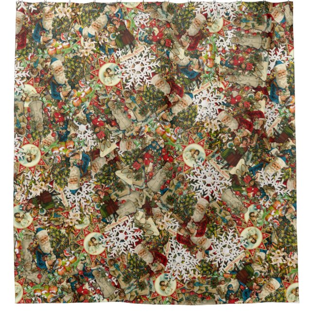 Viktorianisches Weihnachtsfest Duschvorhang (Vorderseite)