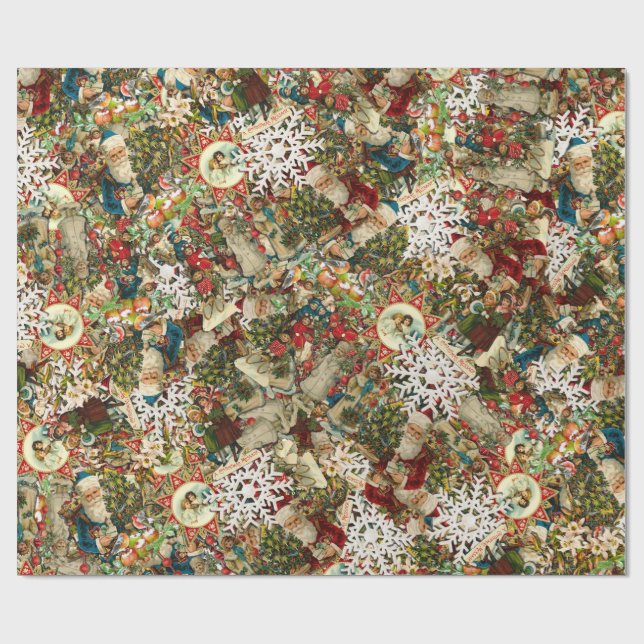 Viktorianisches Weihnachtsfest Geschenkpapier (Flach)