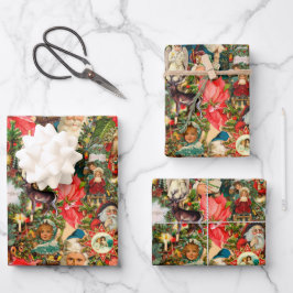Viktorianisches Weihnachtsfest Geschenkpapier Set