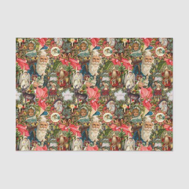 Viktorianisches Weihnachtsfest Seidenpapier (Vorderseite)