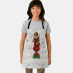 Viktorianisches Weihnachtsmädchen Engel Antikes No Schürze