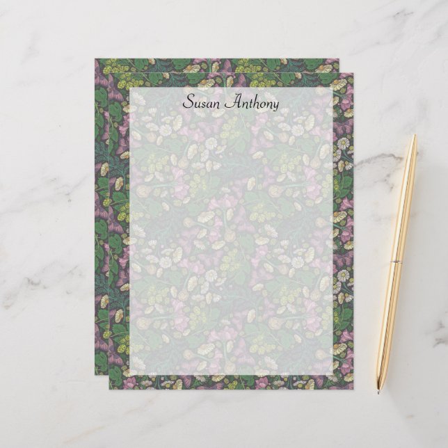 Viktorianisches Weißbuch zu Lila Schmetterlingen (Vorderseite/Rückseite Beispiel)