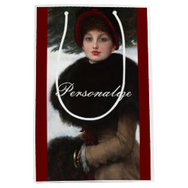 Viktorianisches Winterportrait Vintag Mittlere Geschenktüte