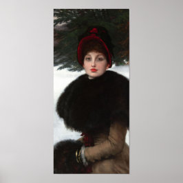 Viktorianisches Winterportrait Vintag Poster