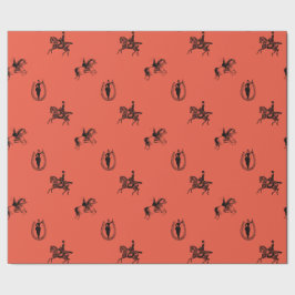 Viktorianisches Wrackpapier für Reittiere Geschenkpapier