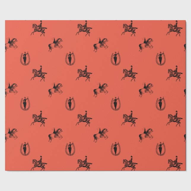 Viktorianisches Wrackpapier für Reittiere Geschenkpapier (Saum)