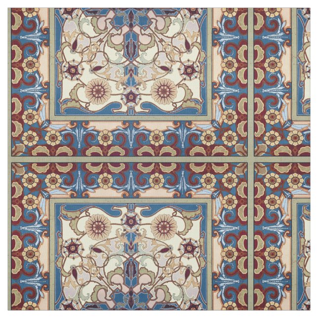 Viktorianisches Zeitalter Jugendstil-Dragonfly Blu Stoff (Muster)