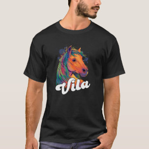VILA Adorable Mädchenname mit schönem Pferd T-Shirt