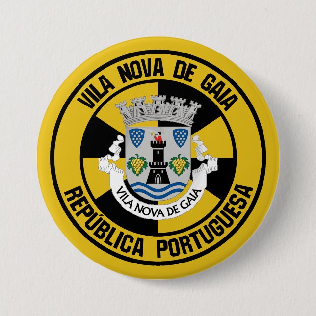Vila Nova de Gaia RundEmblem Button (Vorderseite)