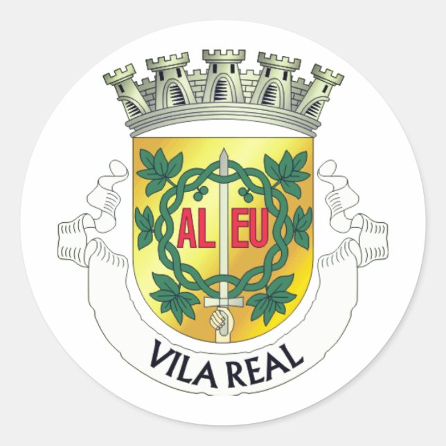 Vila Real, Portugal Runder Aufkleber (Vorderseite)