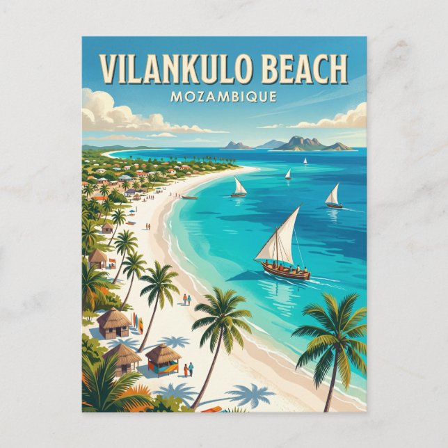 Vilankulo-Strand Mosambik Postkarte (Vorderseite)