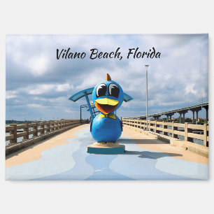 Vilano Beach, Florida Angeler Magnet