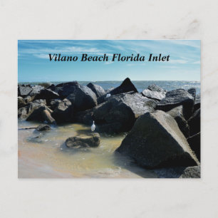 Vilano Beach, Florida Bucht Feiertagspostkarte