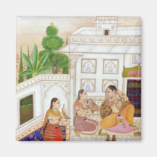 Vilaval Ragini: Frau auf ihrer Toilette Magnet (Vorne)