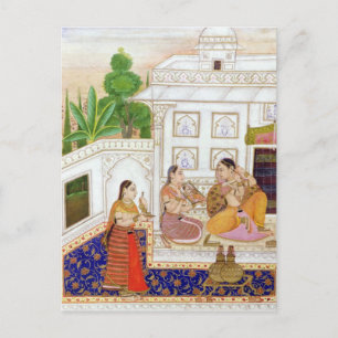 Vilaval Ragini: Frau auf ihrer Toilette Postkarte