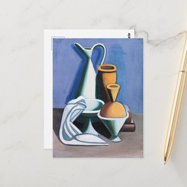 Vilhelm Lundstroms Gemälde mit Gießkanne, Postkarte (Vorderseite/Rückseite Beispiel)