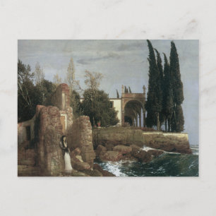 Villa am Meer, Arnold Bocklin 1878 Postkarte