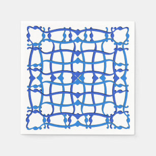 Villa aus blauem Party Serviette