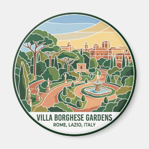 Villa Borghese Gärten Italien Magnet