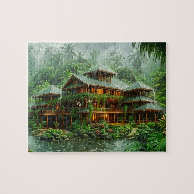 Villa des tropischen Regenwaldes Puzzle (Horizontal)