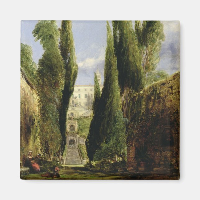 Villa D'Este, Tivoli (Öl auf Leinwand) Magnet (Vorne)
