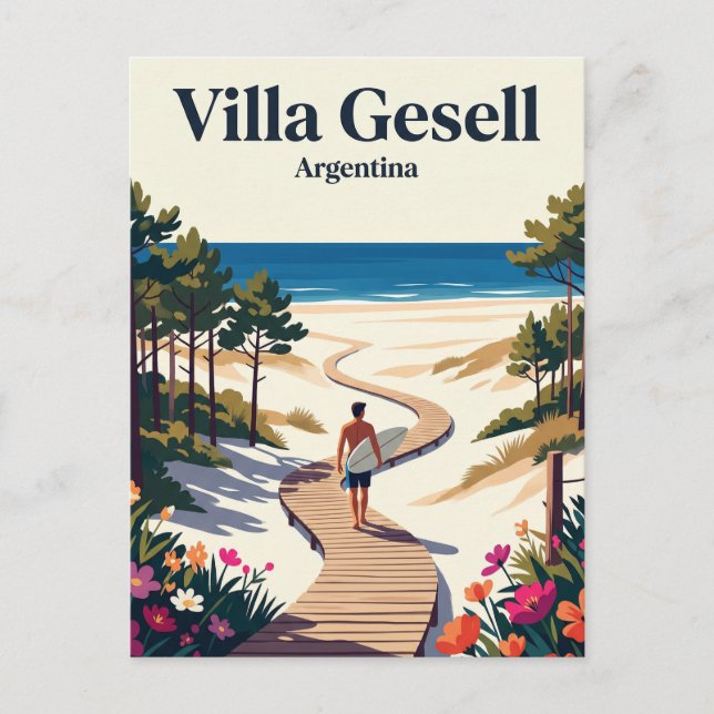 Villa Gesell Argentinien Postkarte (Vorderseite)
