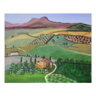 Villa im Dorf Poster