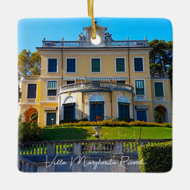 Villa Margherita Ricordi Grianti Lake Como Italy Keramikornament (Vorderseite)