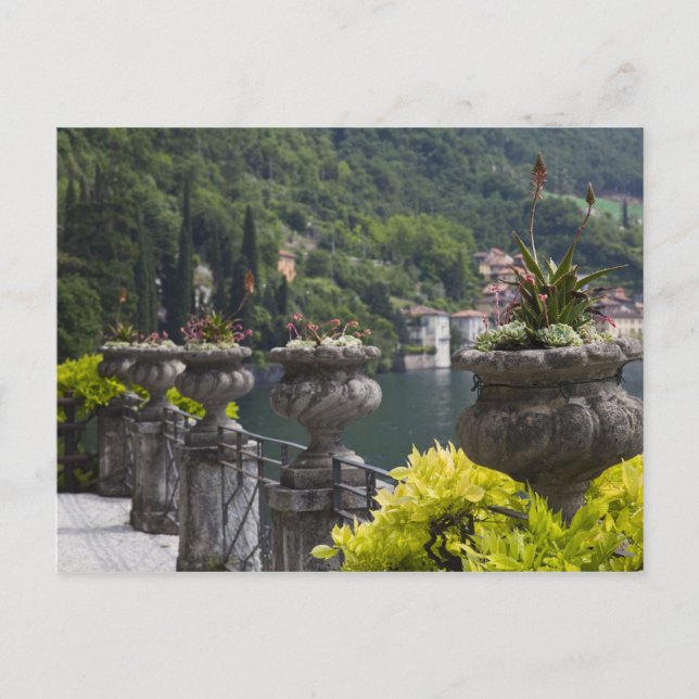 Villa Monastero, Gärten und Seeufer, Varenna, Postkarte (Vorderseite)