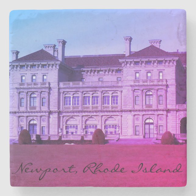 Villa Newports, RI Klippen-Weg-Ozean Steinuntersetzer (Vorderseite)