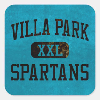 Villa Park Spartans Athletics Quadratischer Aufkleber