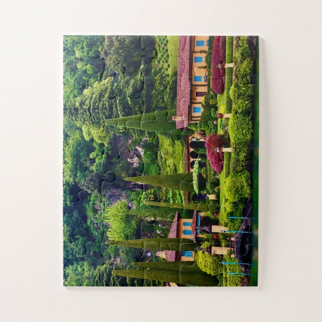 Villa Perfection | Lake Comos Gartenschmuck Puzzle (Vertikal)