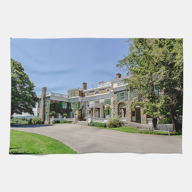 Villa Präsidenten- (FDR)Franklin D. Roosevelt Geschirrtuch (Horizontal)