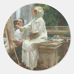 Villa Torlonia Frascati, Italien von Sargent Runder Aufkleber