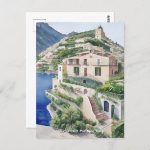 Villa Treville Positano Italien Exklusive Kunst Postkarte