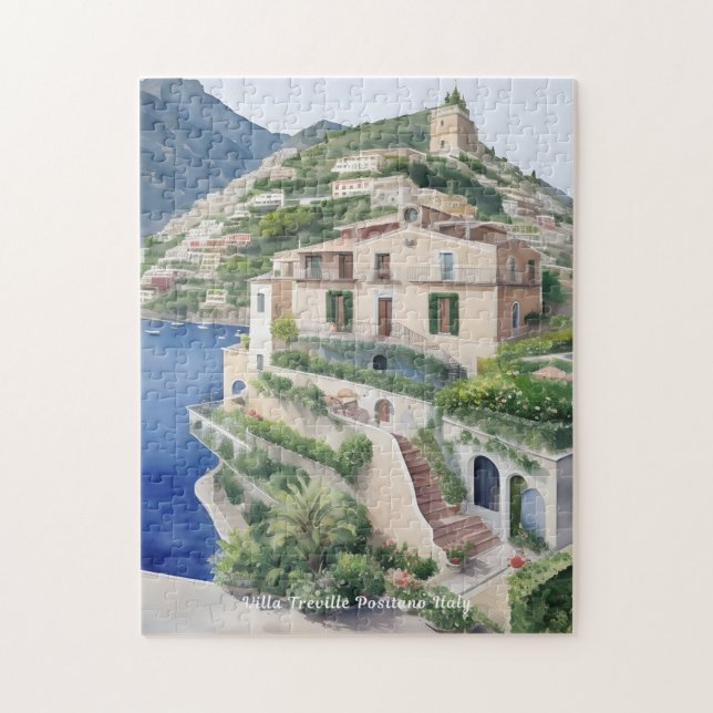 Villa Treville Positano Italien Exklusive Kunst Puzzle (Vertikal)