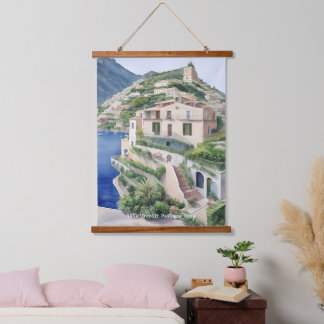 Villa Treville Positano Italien Exklusive Kunst Wandteppich Mit Holzrahmen