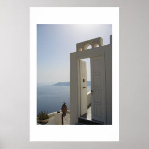 Villa Tür in Santorini Poster