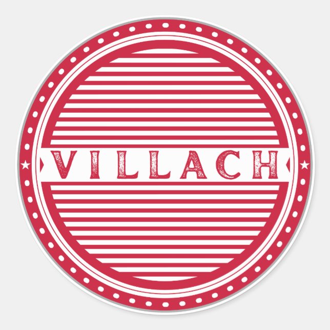 Villach City Pride Emblem – Austria Identity Runder Aufkleber (Vorderseite)