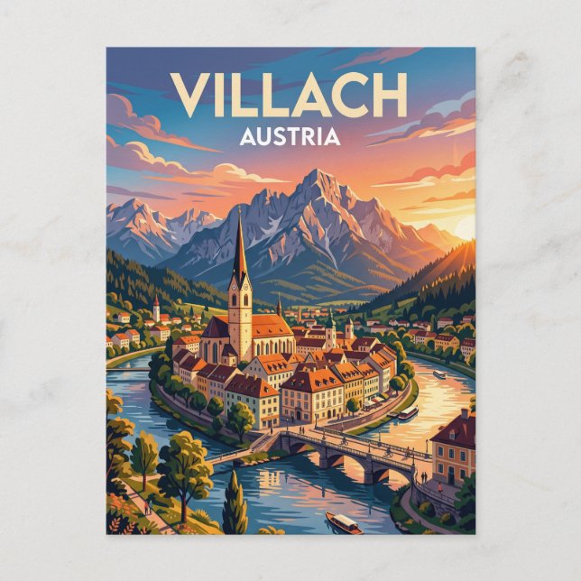 Villach Österreich Postkarte (Vorderseite)