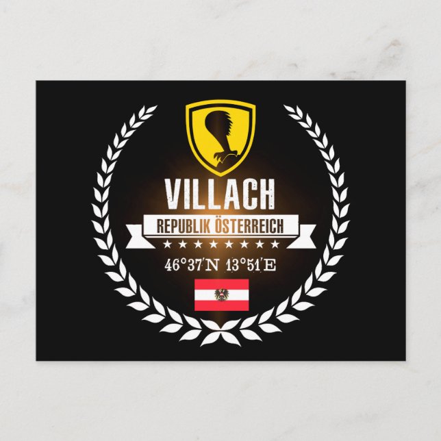Villach Postkarte (Vorderseite)