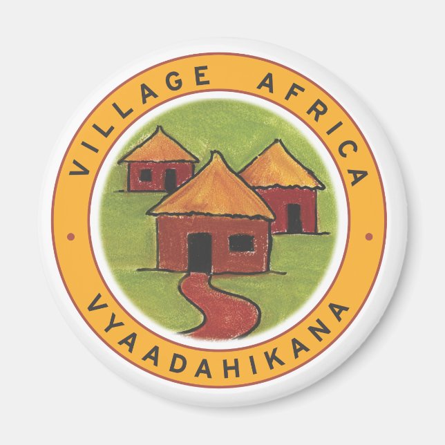 Village Africa Kühlschrankmagnet! Magnet (Vorne)